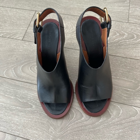 Celine Slingback Black Heels by Pheobe Philo - Picture 3 of 10